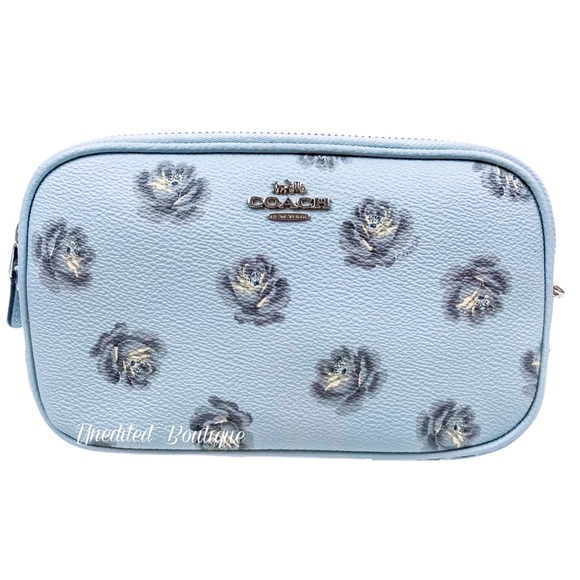 COACH Sadie Crossbody Clutch Handbag Rose Print - Picture 6 of 9